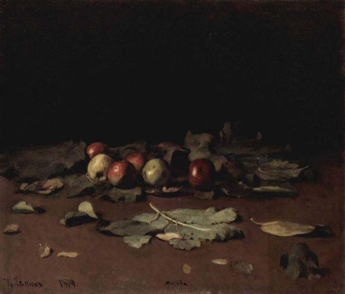 Ilya Repin Apples and Leaves,